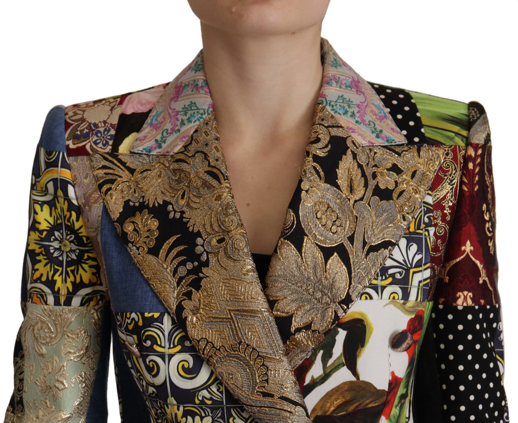 Dolce &amp; Gabbana Élégant blazer patchwork multicolore