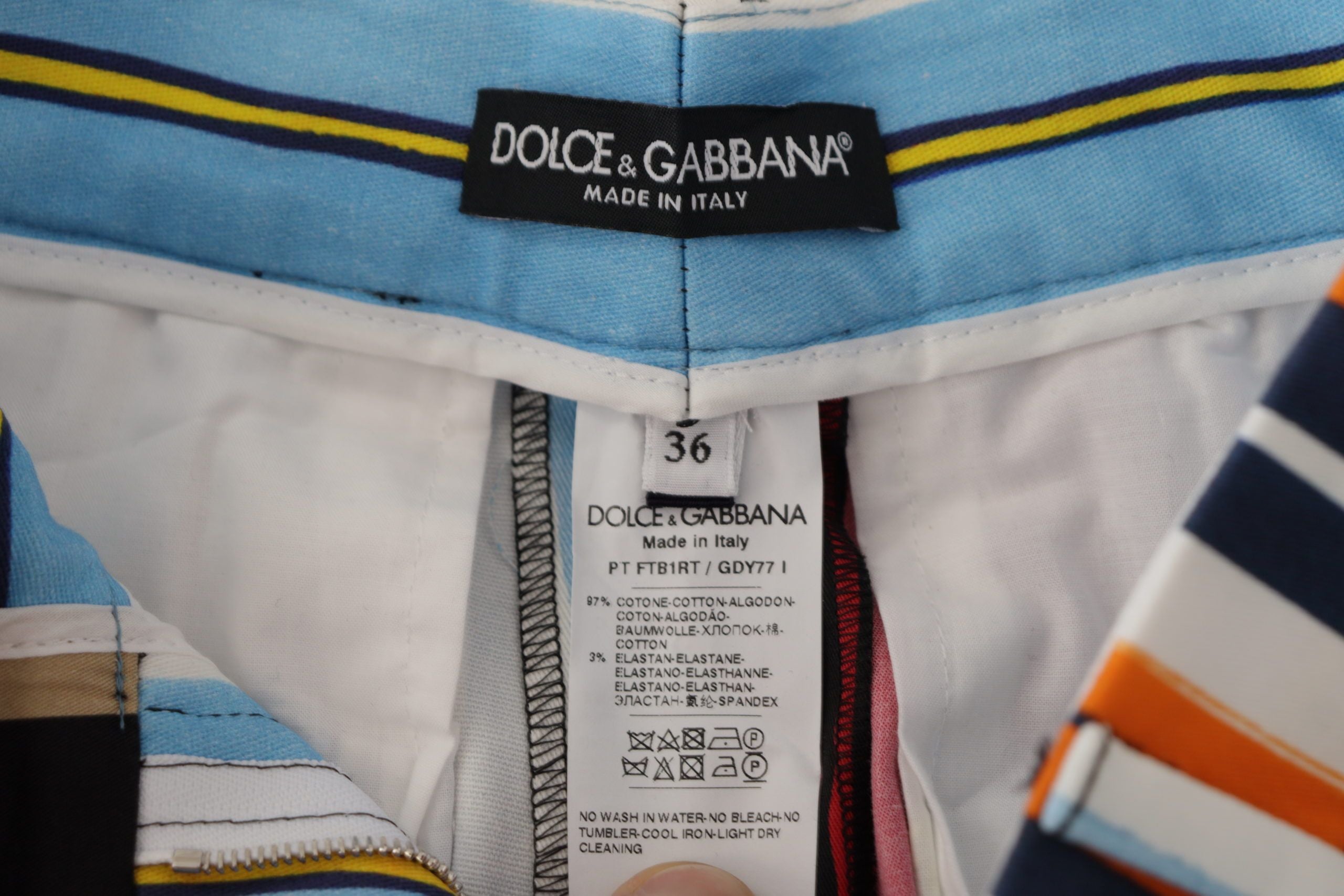 Dolce &amp; Gabbana Elegante gestreifte Hose mit hoher Taille