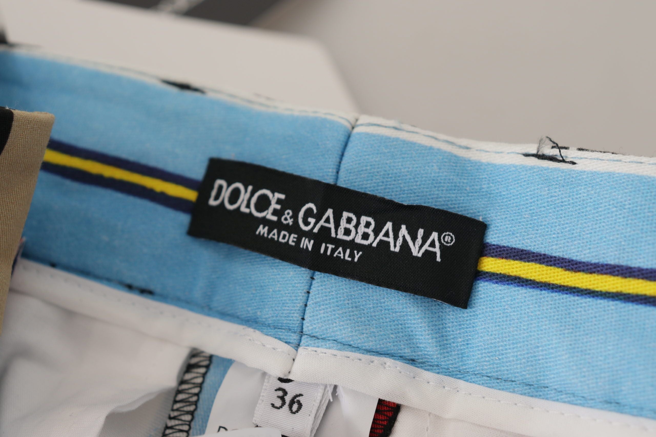 Dolce &amp; Gabbana Elegante gestreifte Hose mit hoher Taille