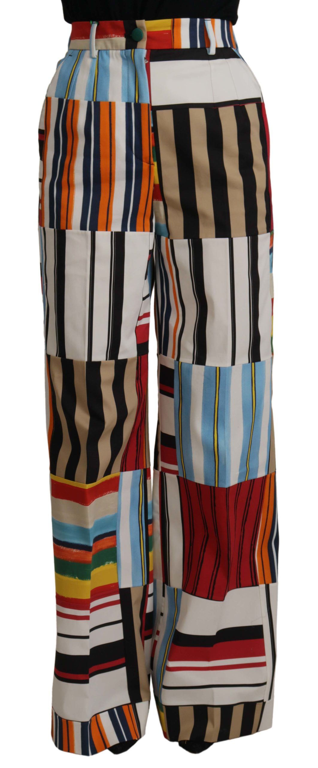Dolce &amp; Gabbana Elegante gestreifte Hose mit hoher Taille