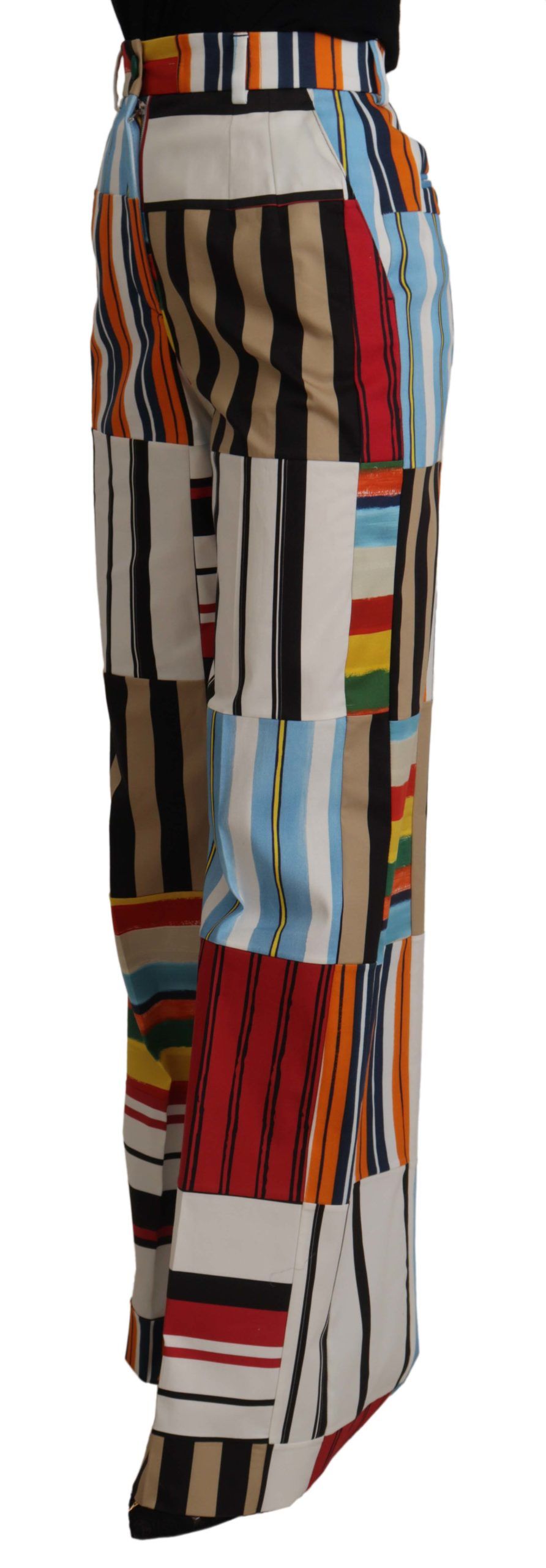 Dolce &amp; Gabbana Elegante gestreifte Hose mit hoher Taille