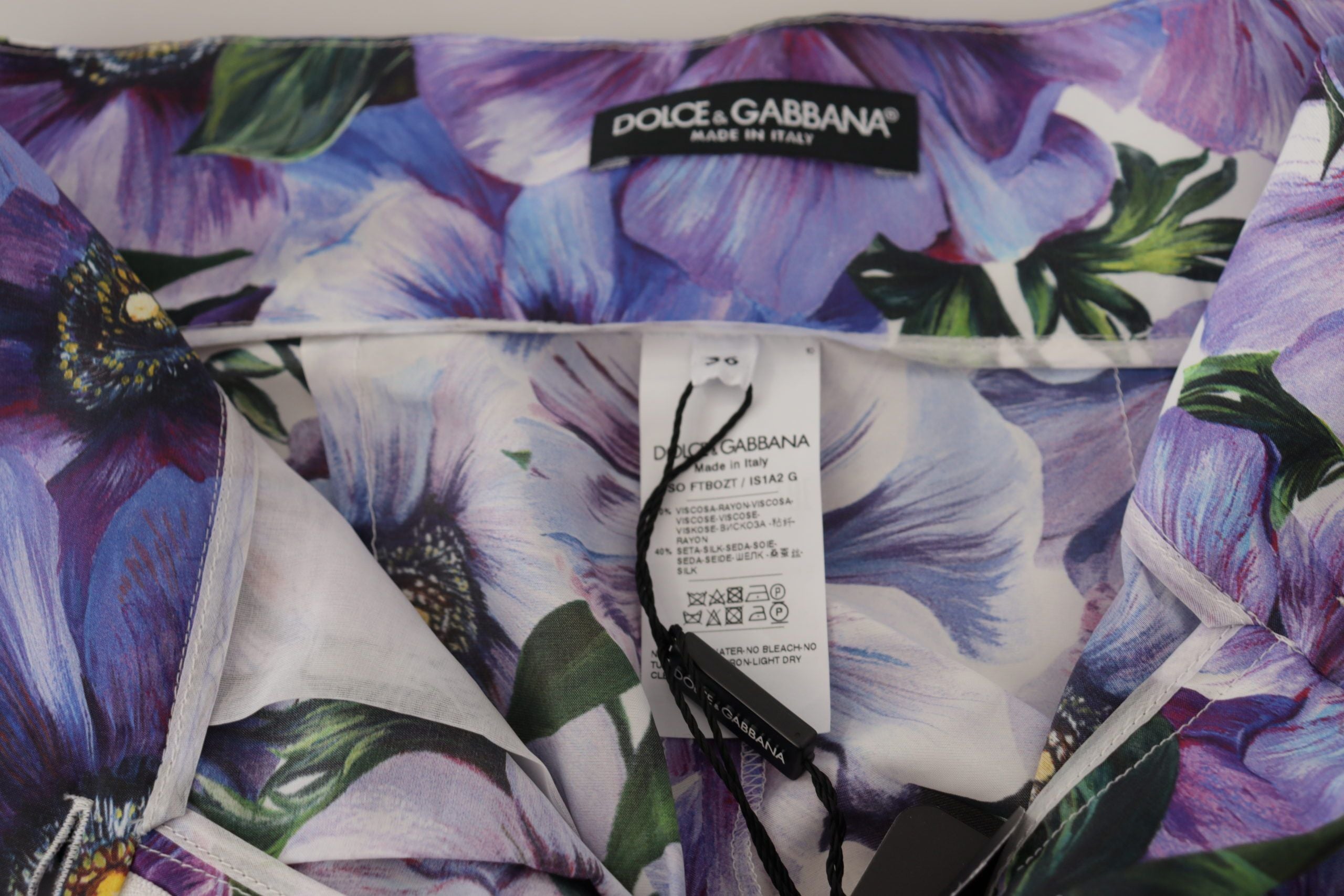 Dolce & Gabbana Elegant Floral High Waist Designer Shorts