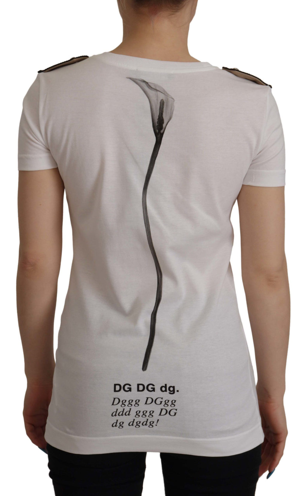 Dolce &amp; Gabbana Elegantes Baumwoll-T-Shirt mit Rundhalsausschnitt und Blumenmuster