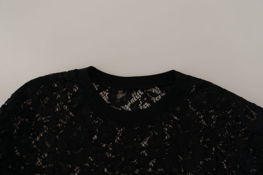 Dolce &amp; Gabbana Elegantes schwarzes Langarm-Bluse-Top