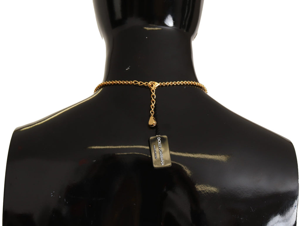 Collier Dolce &amp; Gabbana Glamorous Gold Crystal Charm