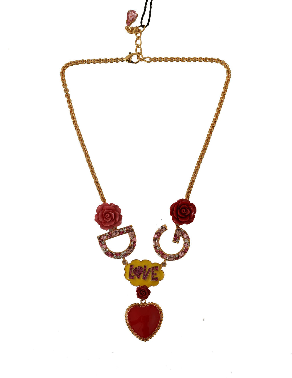 Collier Dolce &amp; Gabbana Glamorous Gold Crystal Charm