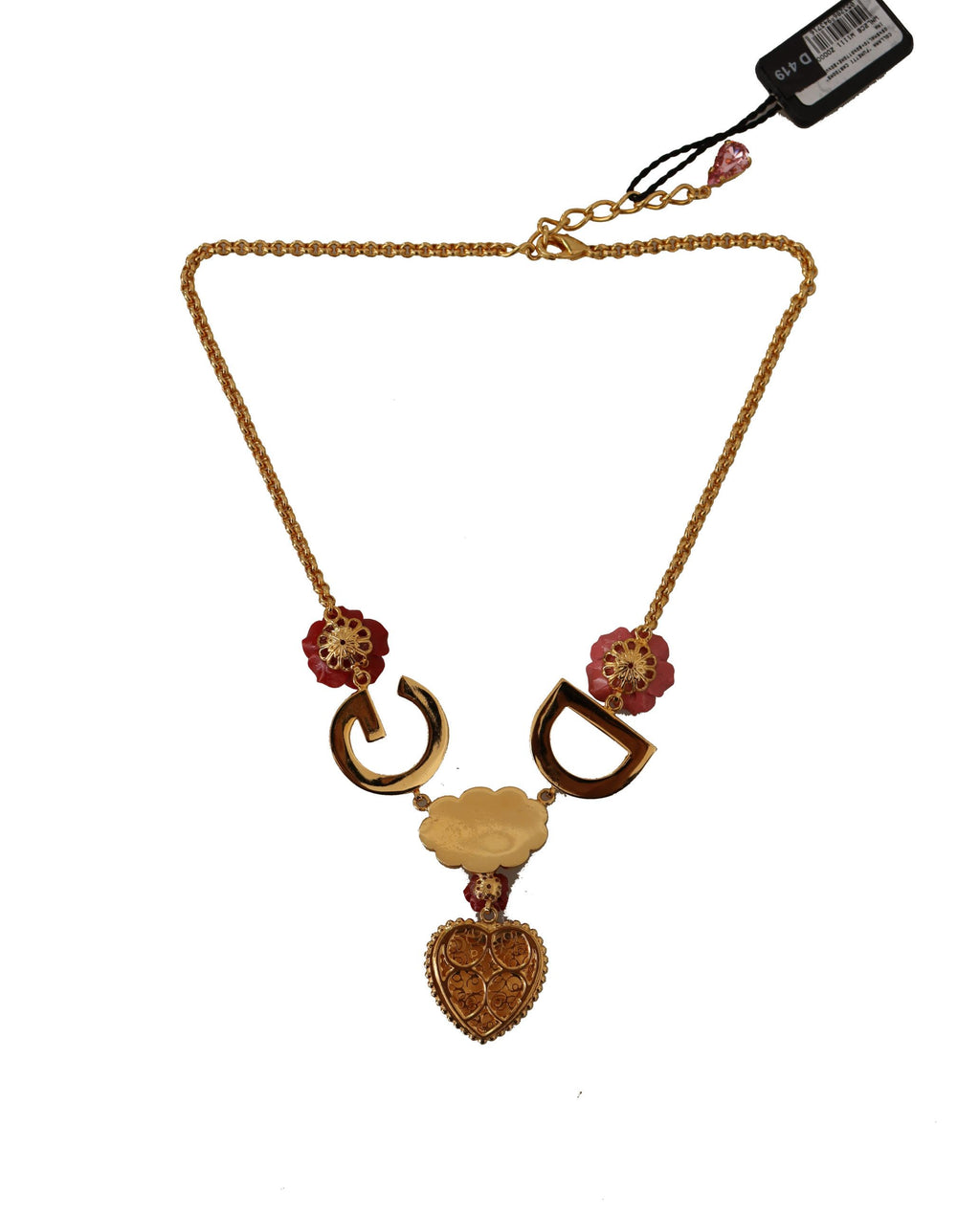 Collier Dolce &amp; Gabbana Glamorous Gold Crystal Charm