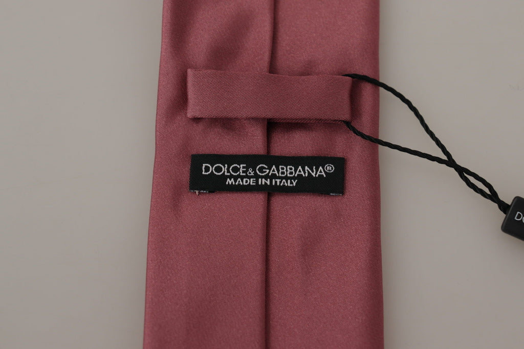Dolce &amp; Gabbana Elegante rosa Seidenfliege
