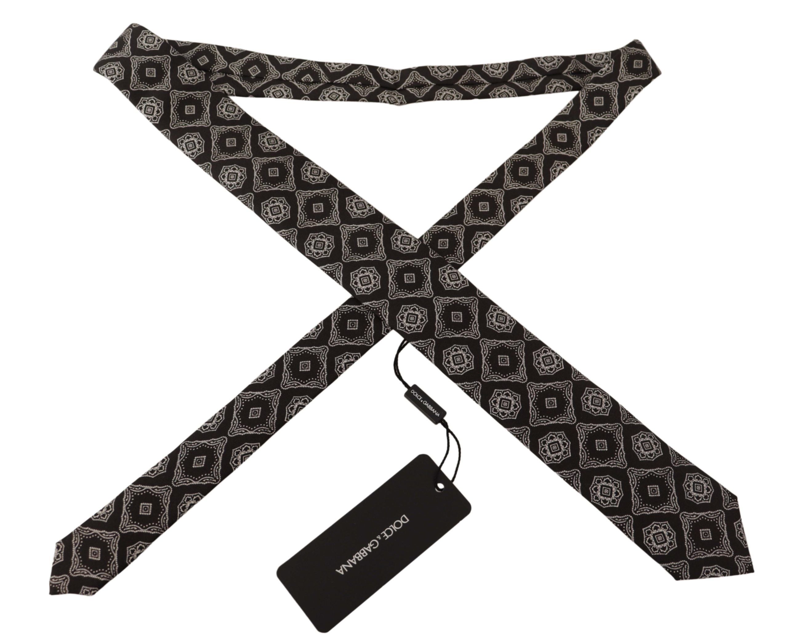 Dolce &amp; Gabbana Elegante geometrische Seidenfliege