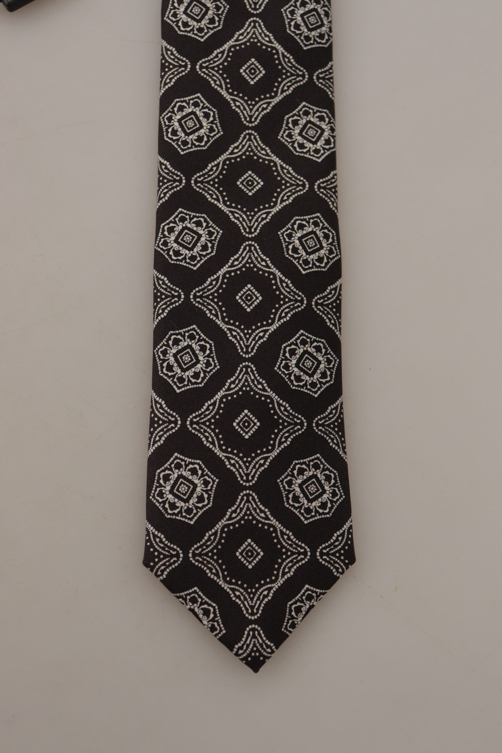 Dolce &amp; Gabbana Elegante geometrische Seidenfliege