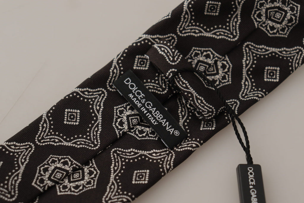 Dolce &amp; Gabbana Elegante geometrische Seidenfliege