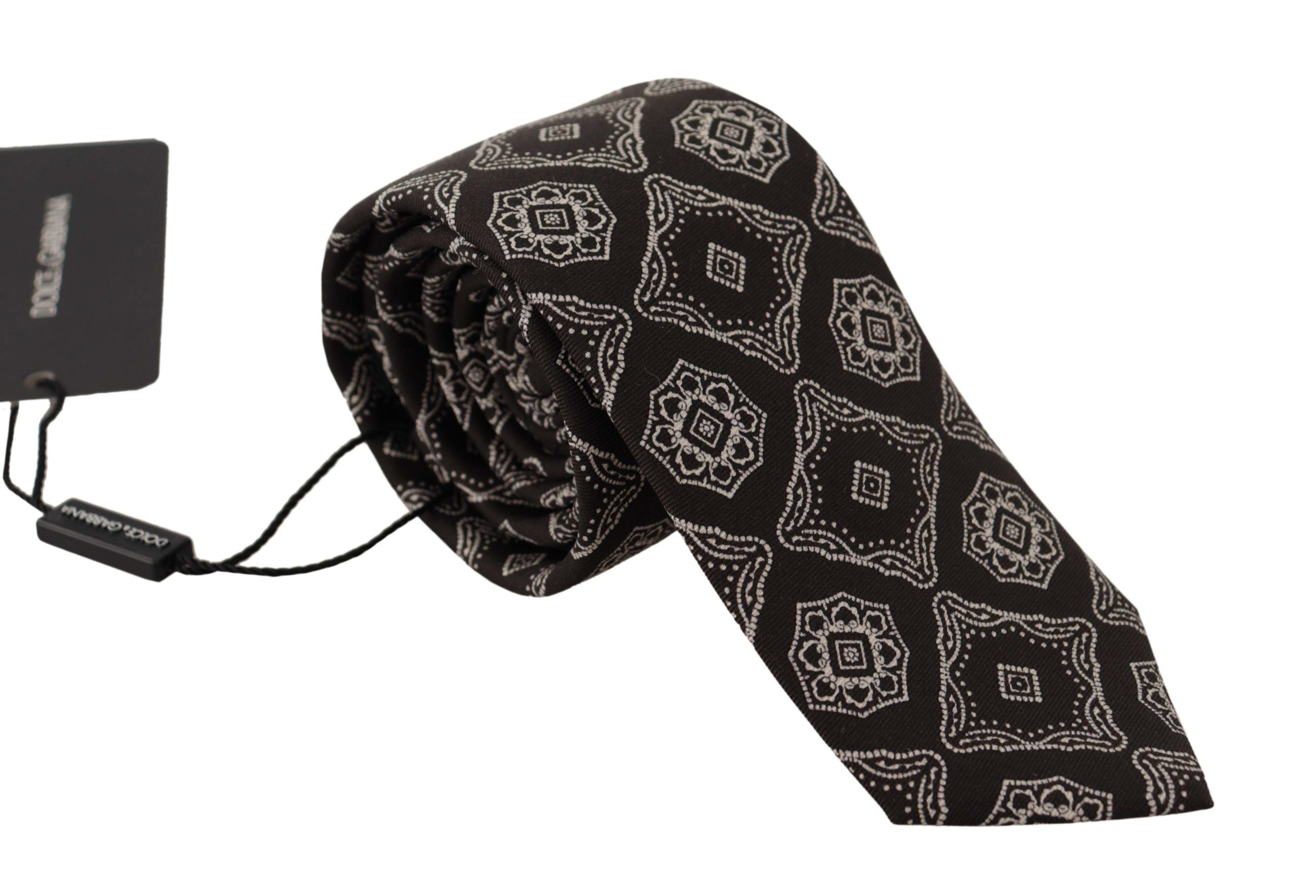 Dolce &amp; Gabbana Elegante geometrische Seidenfliege