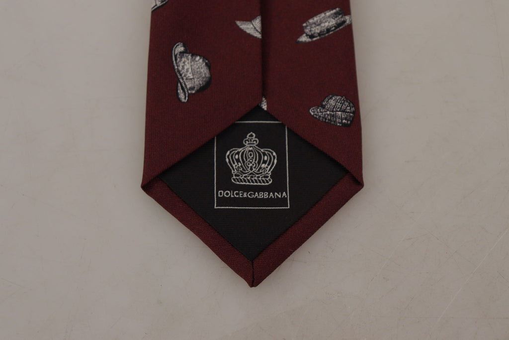 Dolce &amp; Gabbana Kastanienbraune Elegance Seidenkrawatte
