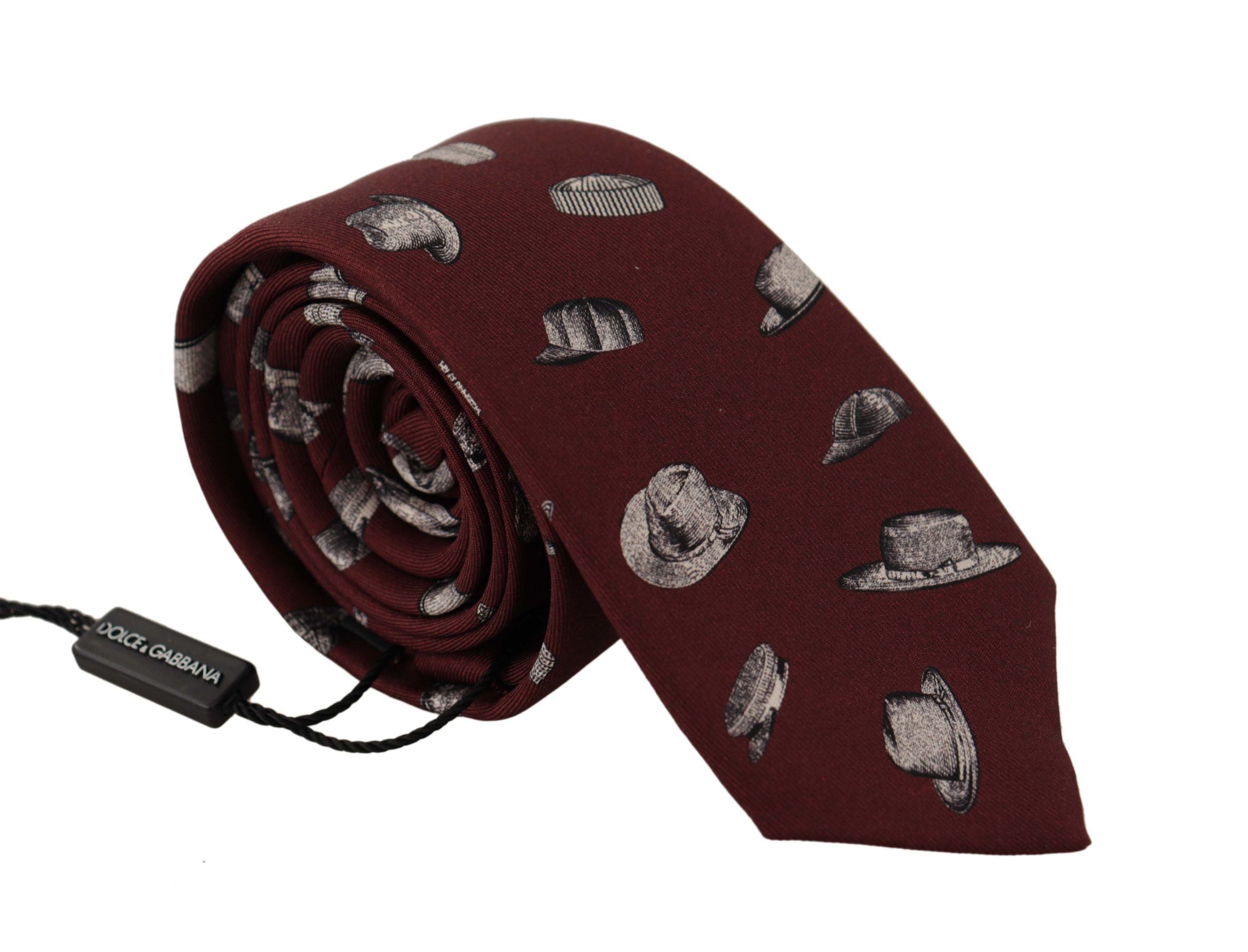 Dolce &amp; Gabbana Kastanienbraune Elegance Seidenkrawatte