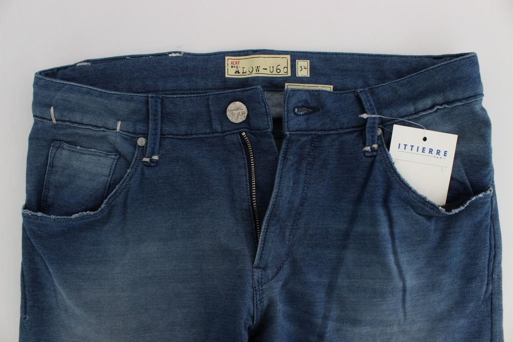 Acht Slim Fit Blue Wash Italienischer Denim