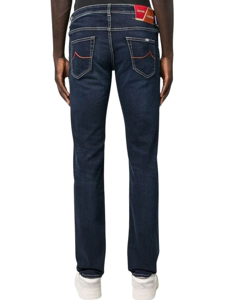 Jacob Cohen Eleganter Blue Denim mit Wildleder-Akzent