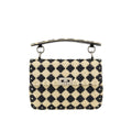 Valentino Garavani Raffia Medium Rockstud Spike Handbag