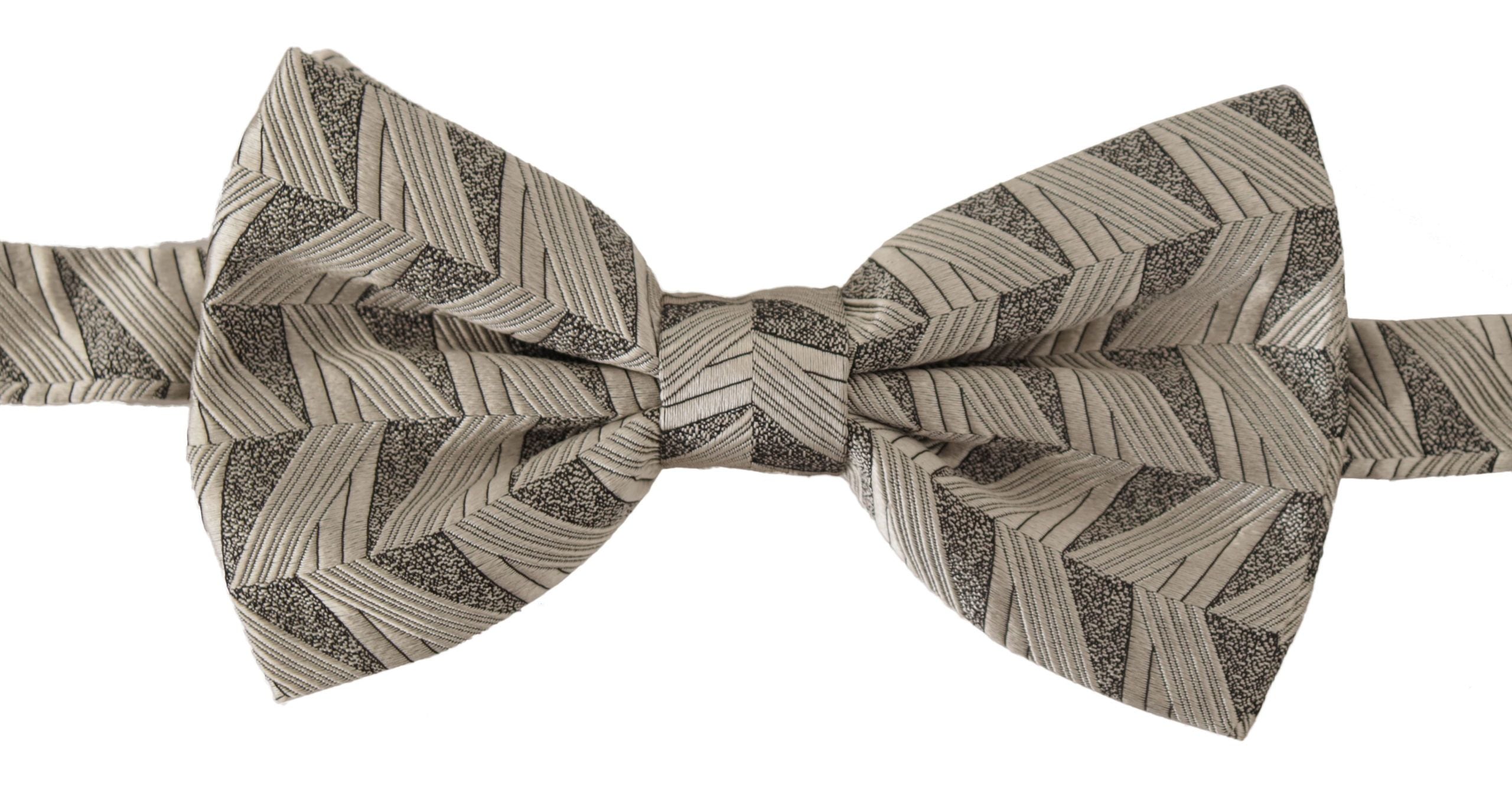Dolce &amp; Gabbana Elegante graue Seidenfliege