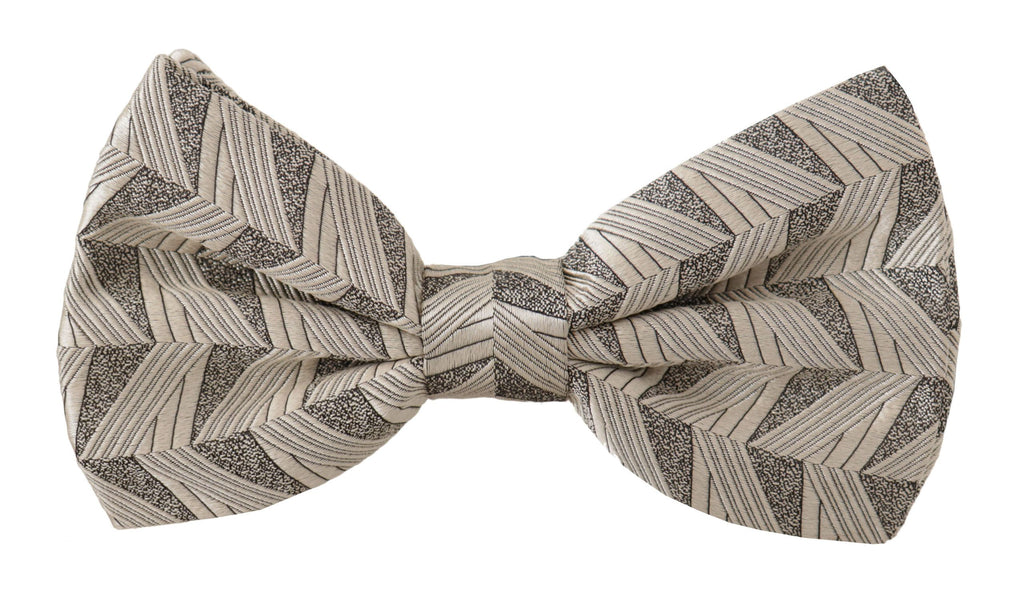 Dolce &amp; Gabbana Elegante graue Seidenfliege