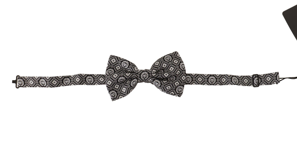 Dolce &amp; Gabbana Elegante schwarze Seidenfliege