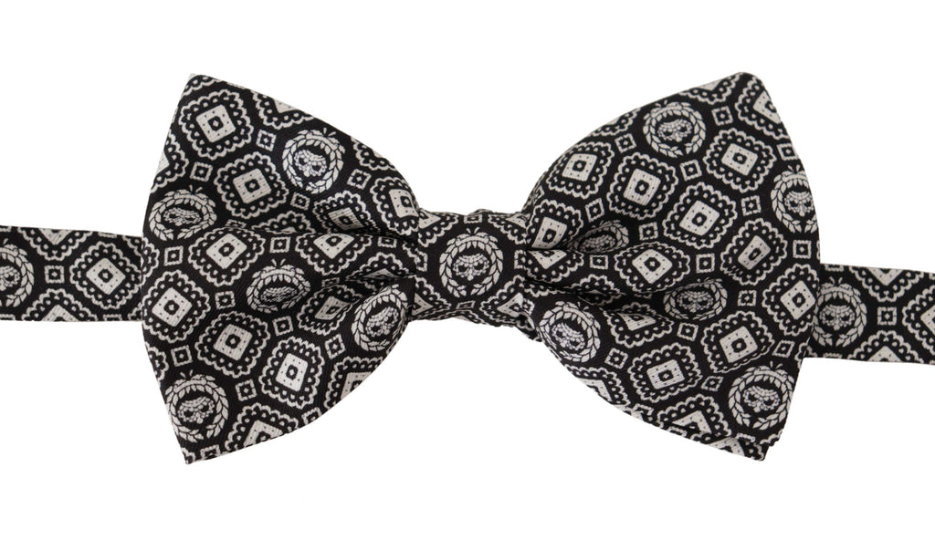 Dolce &amp; Gabbana Elegante schwarze Seidenfliege