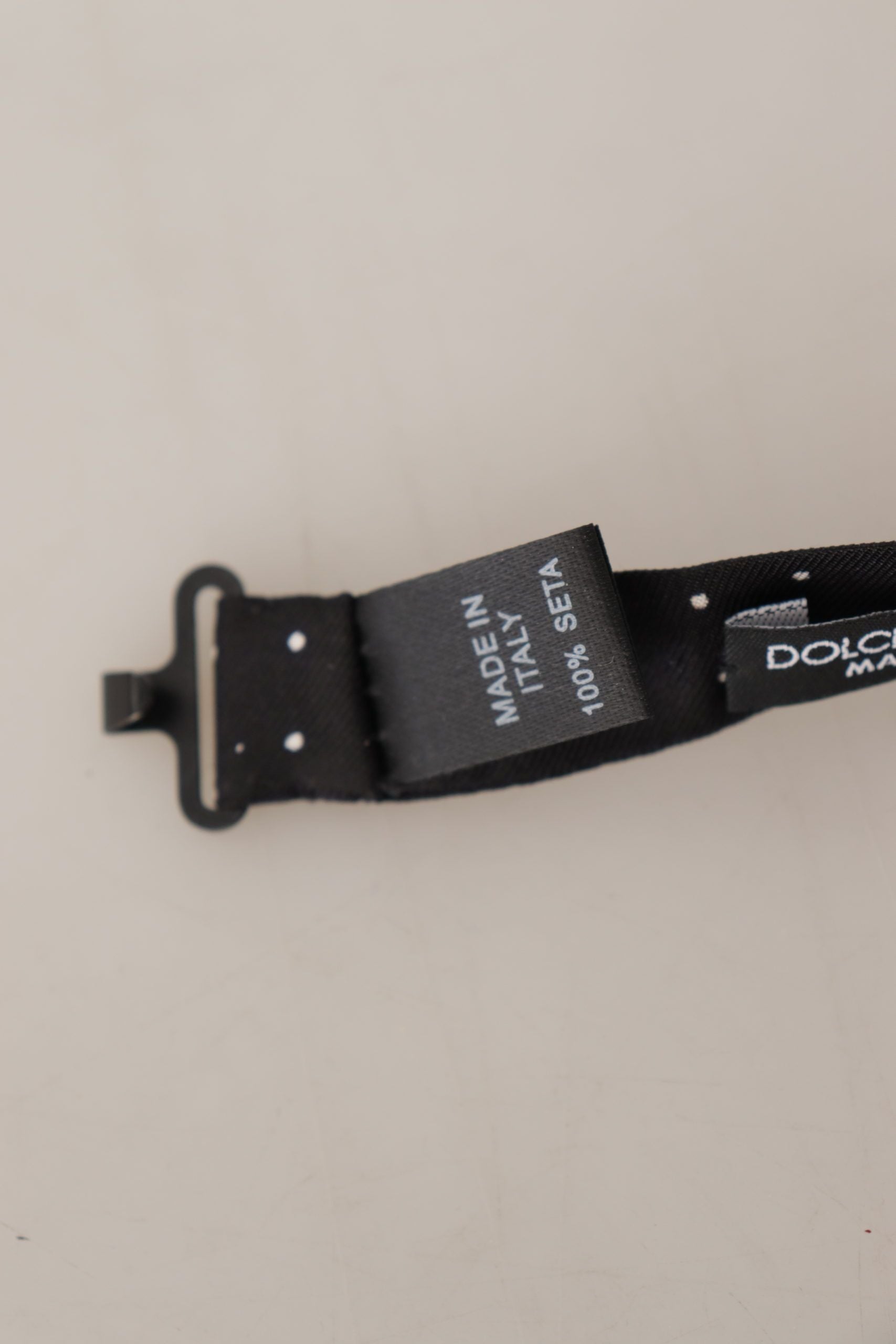 Dolce &amp; Gabbana – Elegante schwarze Seidenfliege mit Punkten