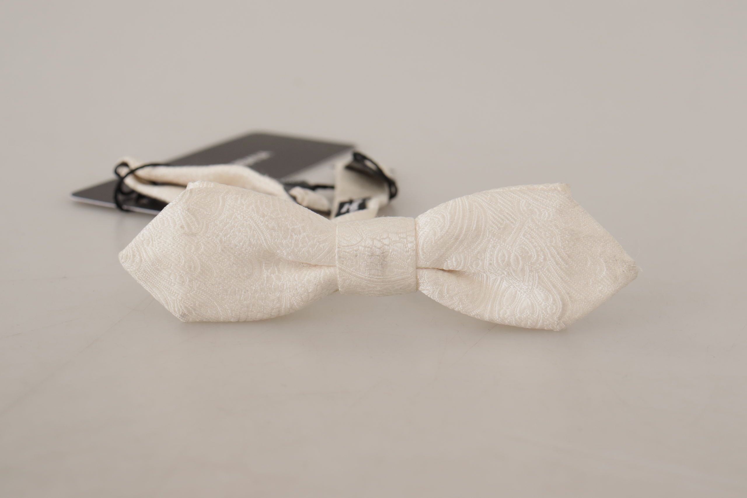 Dolce &amp; Gabbana Elegante weiße Seidenfliege