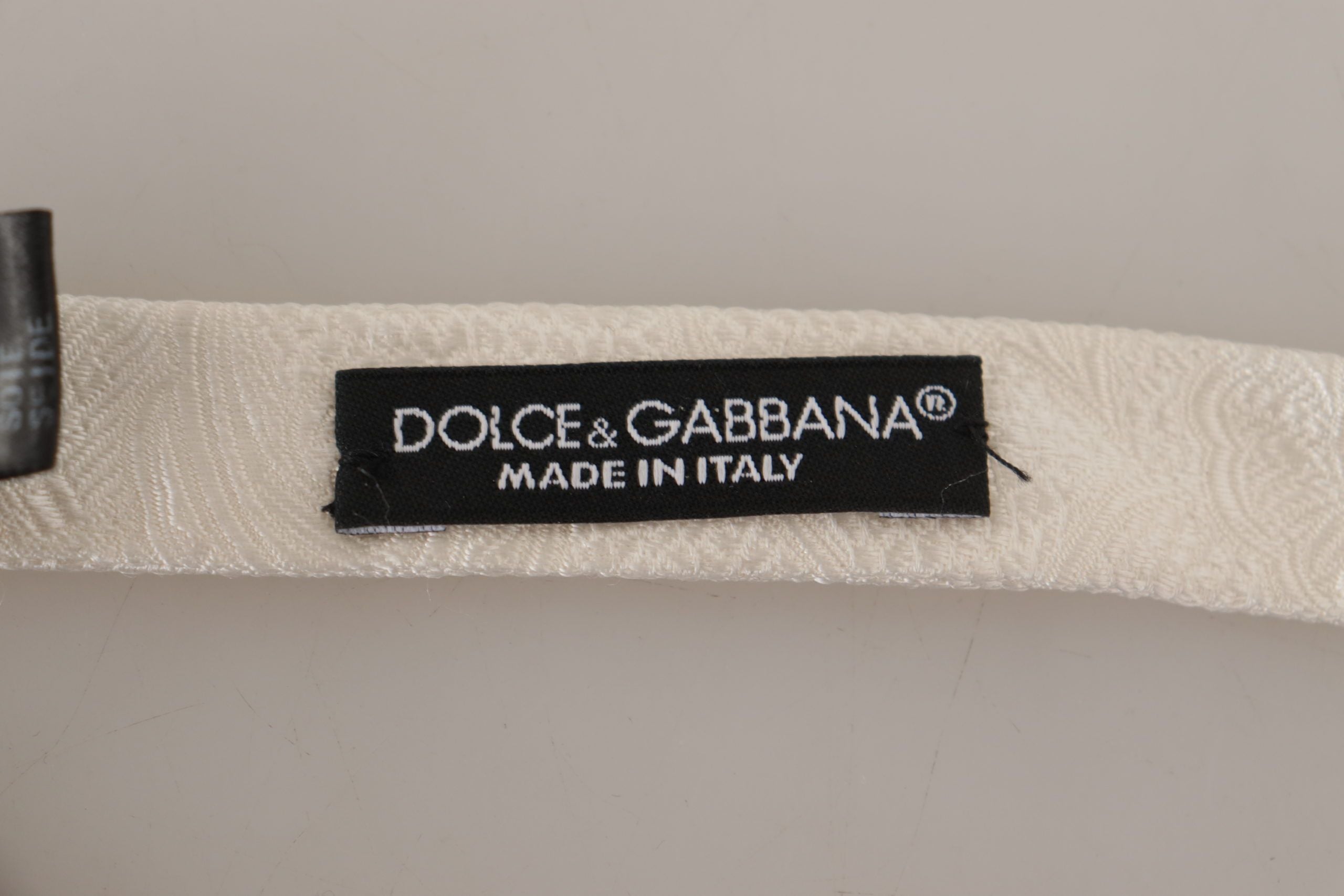 Dolce &amp; Gabbana Elegante weiße Seidenfliege