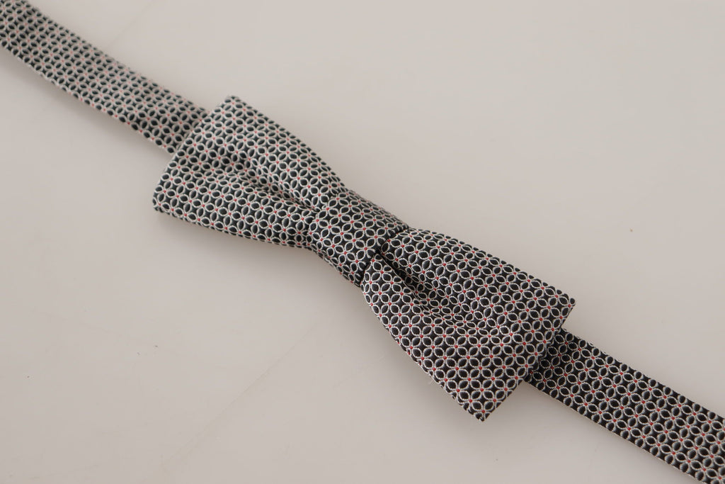 Dolce &amp; Gabbana Elegante schwarze Seidenfliege