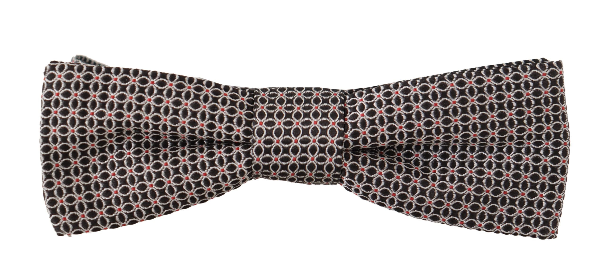 Dolce &amp; Gabbana Elegante schwarze Seidenfliege