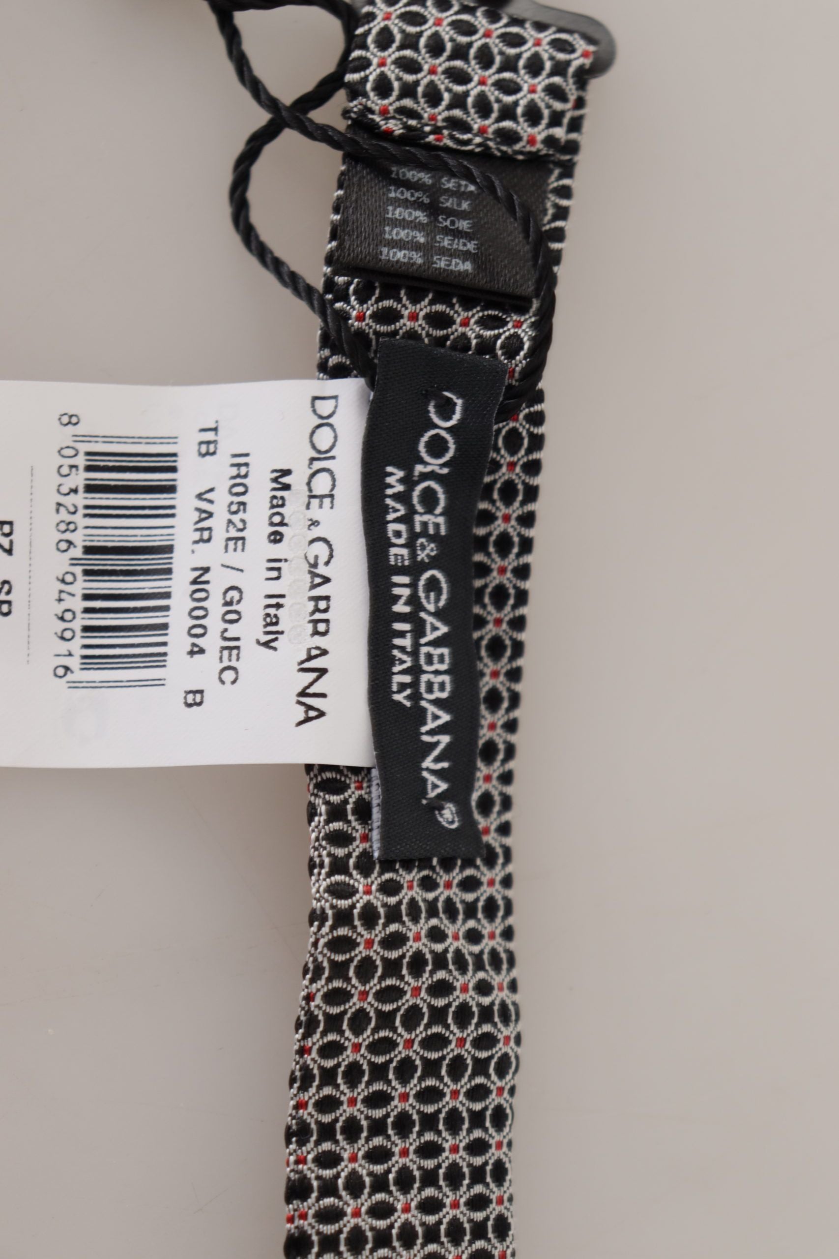 Dolce &amp; Gabbana Elegante schwarze Seidenfliege