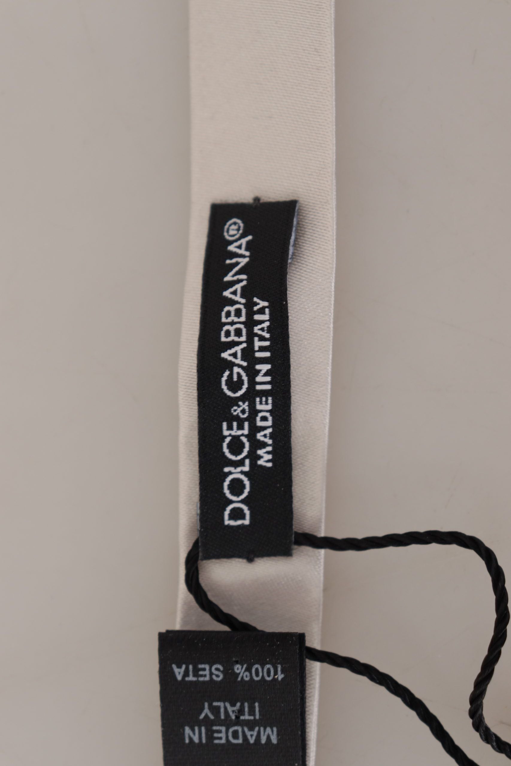 Dolce &amp; Gabbana – Exquisite graue Seidenfliege