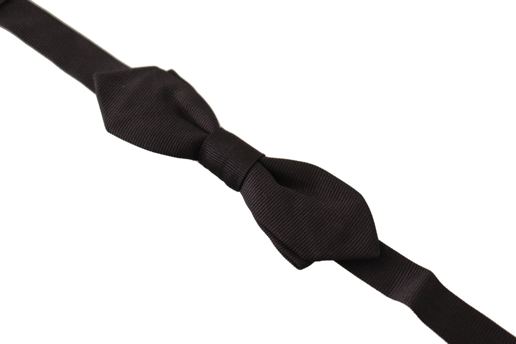 Dolce &amp; Gabbana Elegante schwarze Seidenfliege