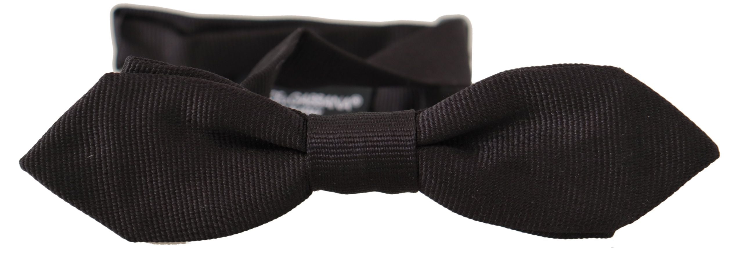 Dolce &amp; Gabbana Elegante schwarze Seidenfliege