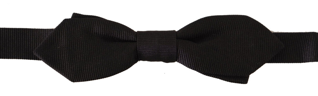 Dolce &amp; Gabbana Elegante schwarze Seidenfliege