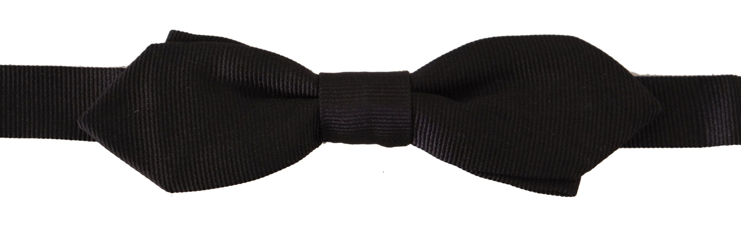 Dolce &amp; Gabbana Elegante schwarze Seidenfliege
