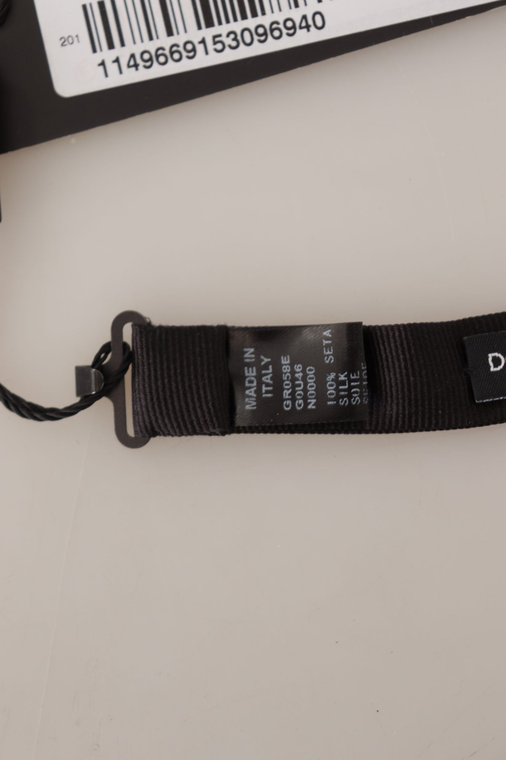 Dolce &amp; Gabbana Elegante schwarze Seidenfliege