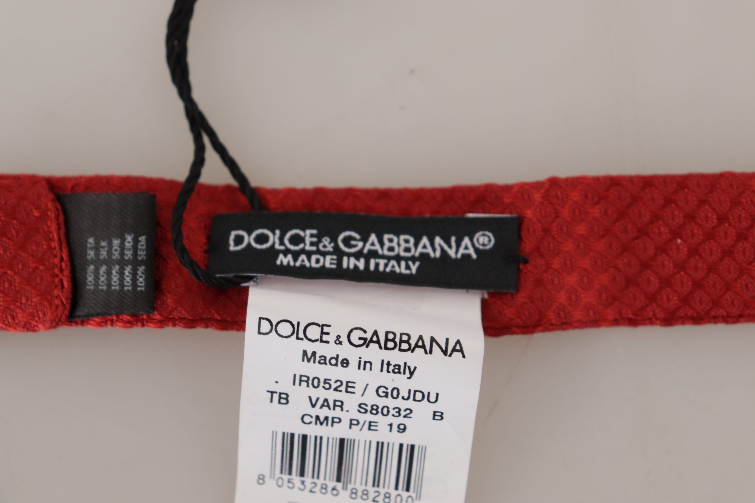 Dolce &amp; Gabbana Elegante rote Seidenfliege