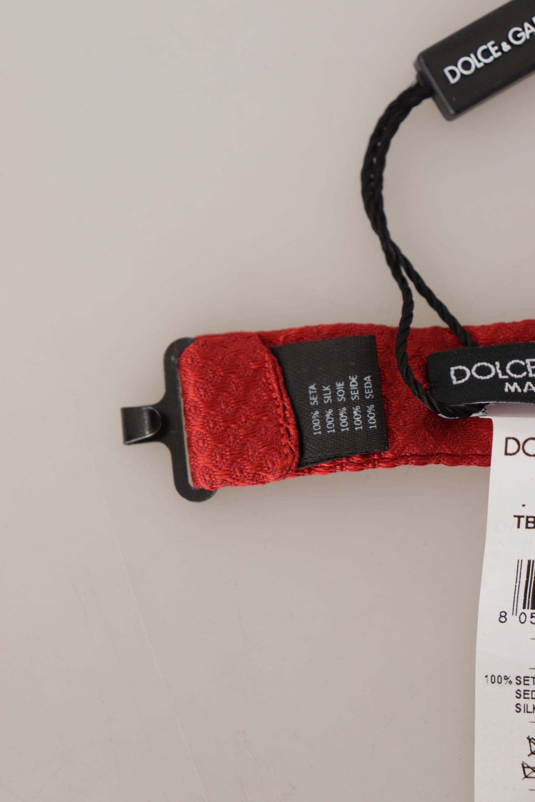 Dolce &amp; Gabbana Elegante rote Seidenfliege