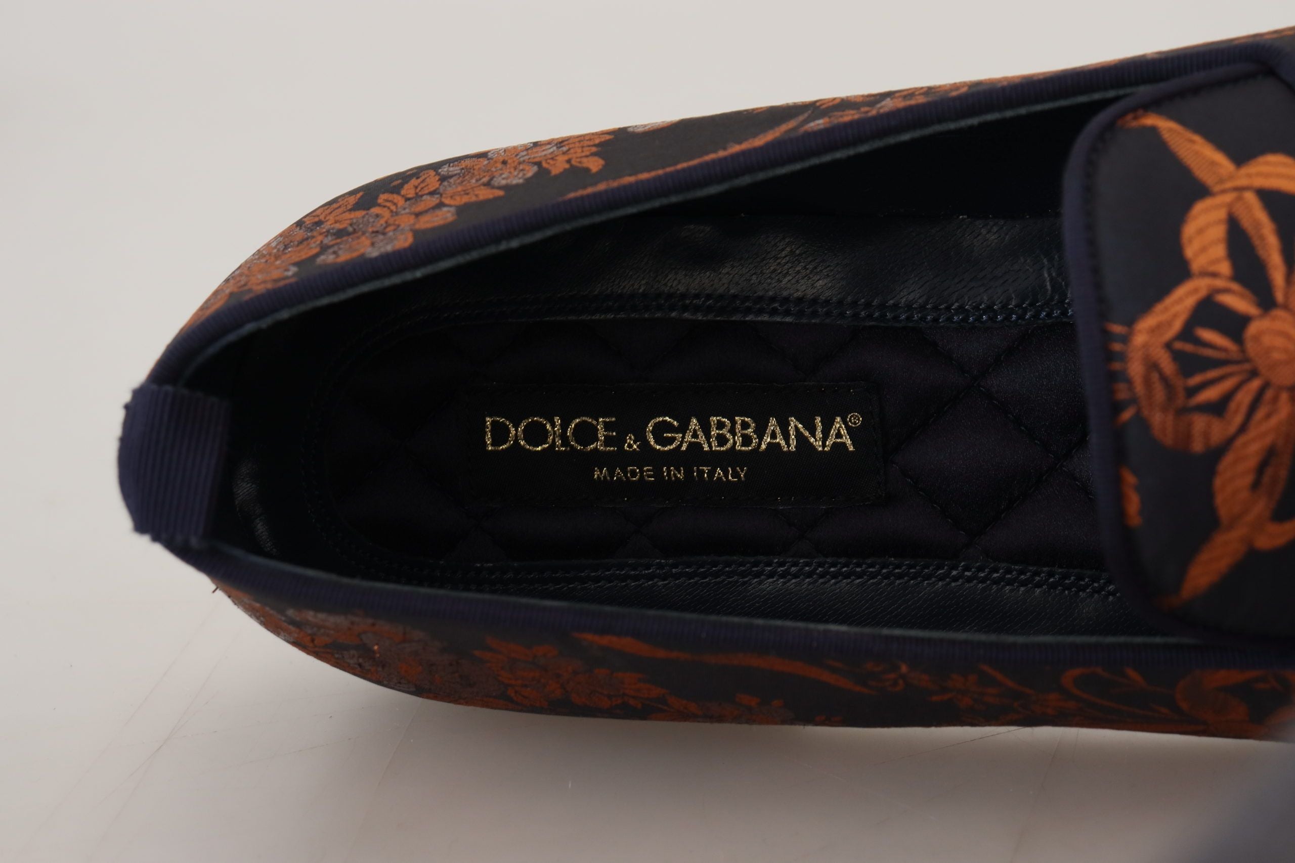 Mocassins élégants à enfiler à motif floral Dolce &amp; Gabbana