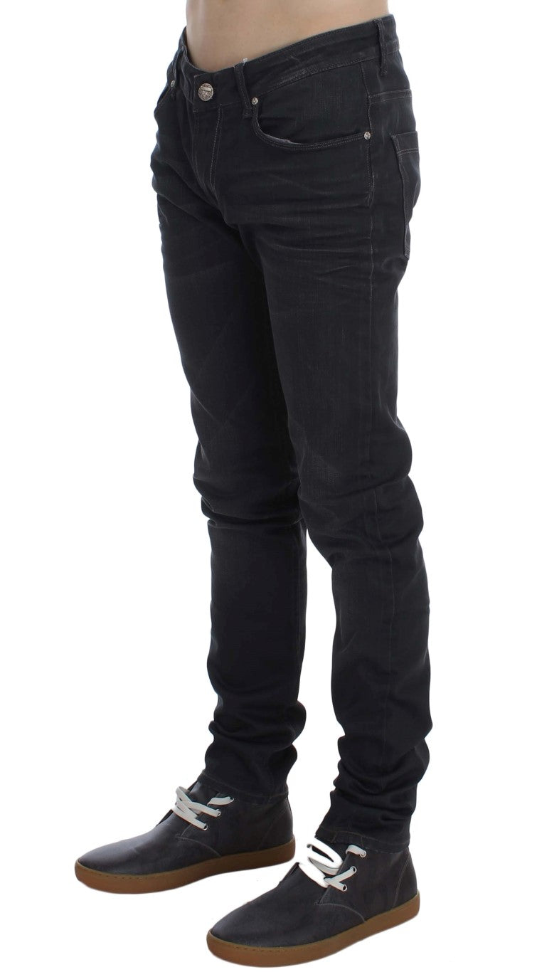 Acht Sleek Grey Slim Fit Herren-Premium-Denim
