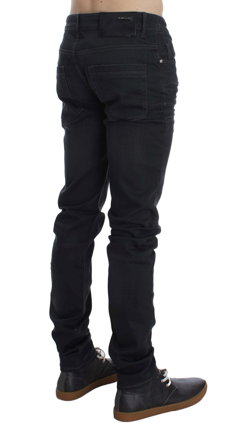 Acht Sleek Grey Slim Fit Herren-Premium-Denim