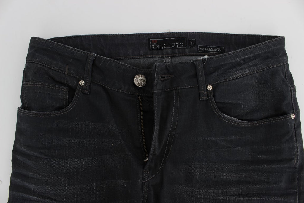 Acht Sleek Grey Slim Fit Herren-Premium-Denim