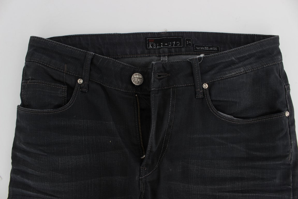 Acht Sleek Grey Slim Fit Herren-Premium-Denim