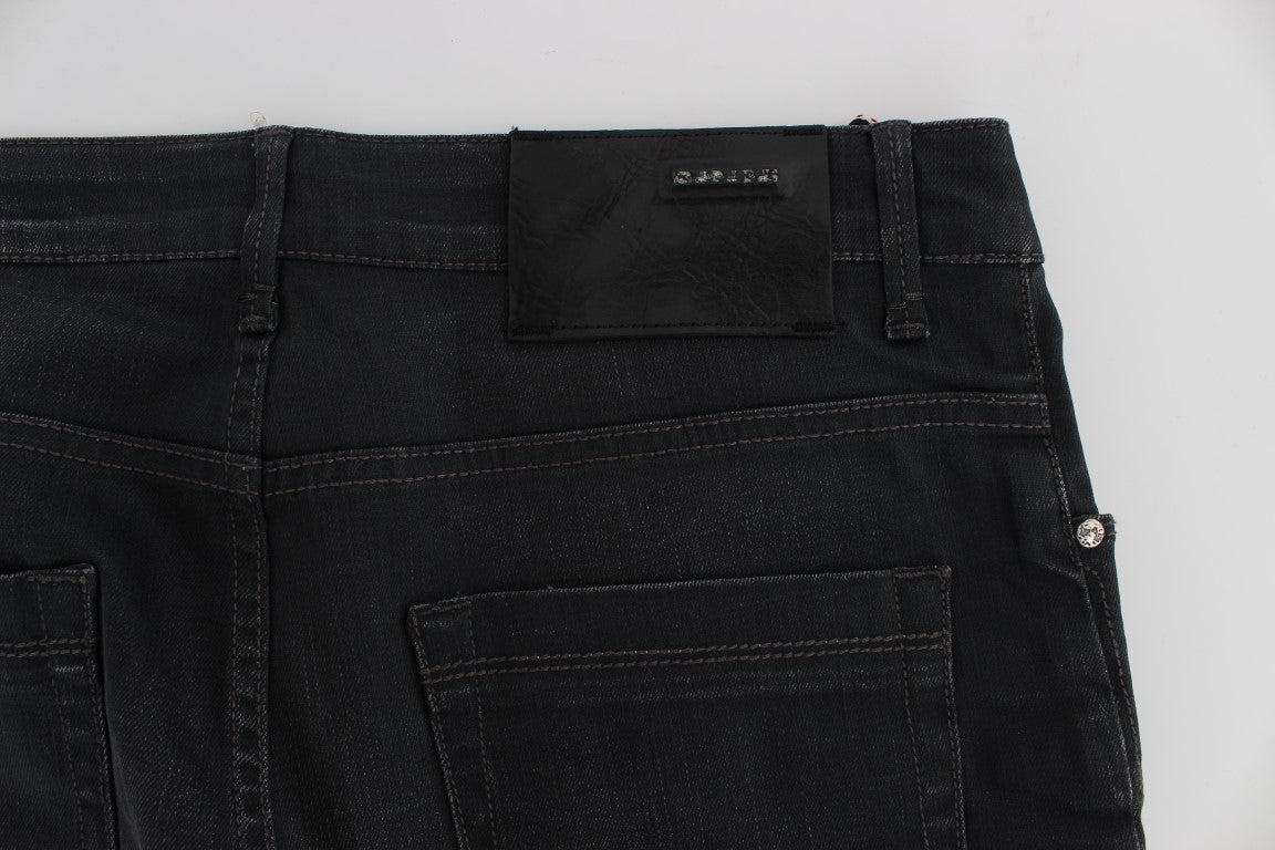 Acht Sleek Grey Slim Fit Herren-Premium-Denim