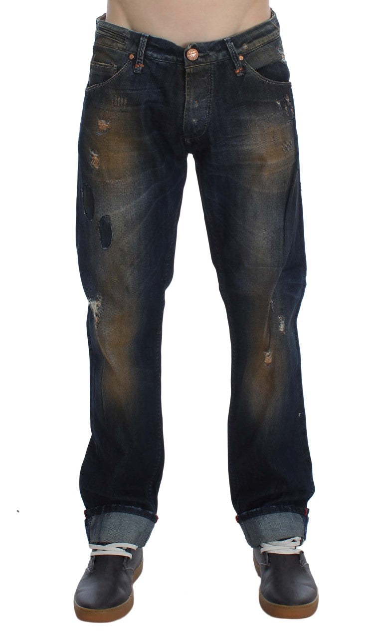 Acht Elegante Straight Fit Herren Denim Jeans