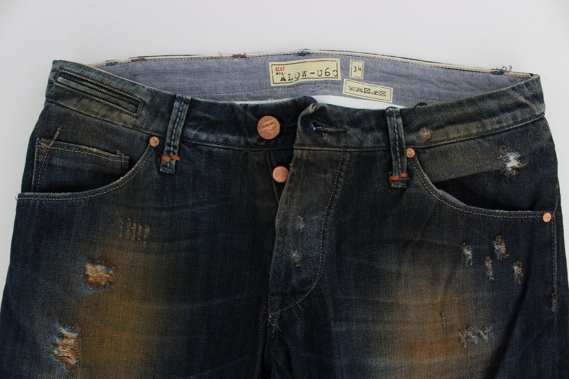 Acht Elegante Straight Fit Herren Denim Jeans