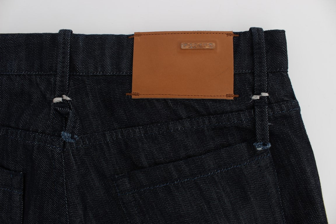 Acht Elegante Straight Fit Blaue Herren Jeans