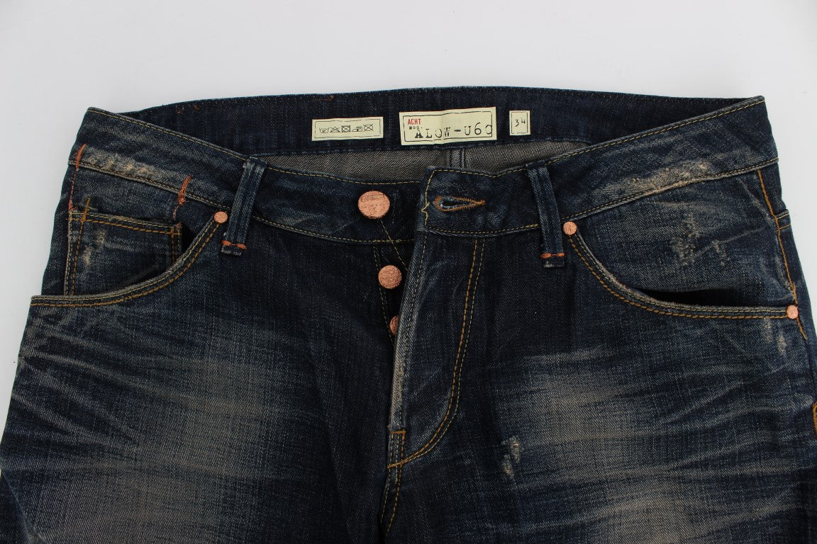 Acht Elegante Straight Fit Low Waist Herren Jeans