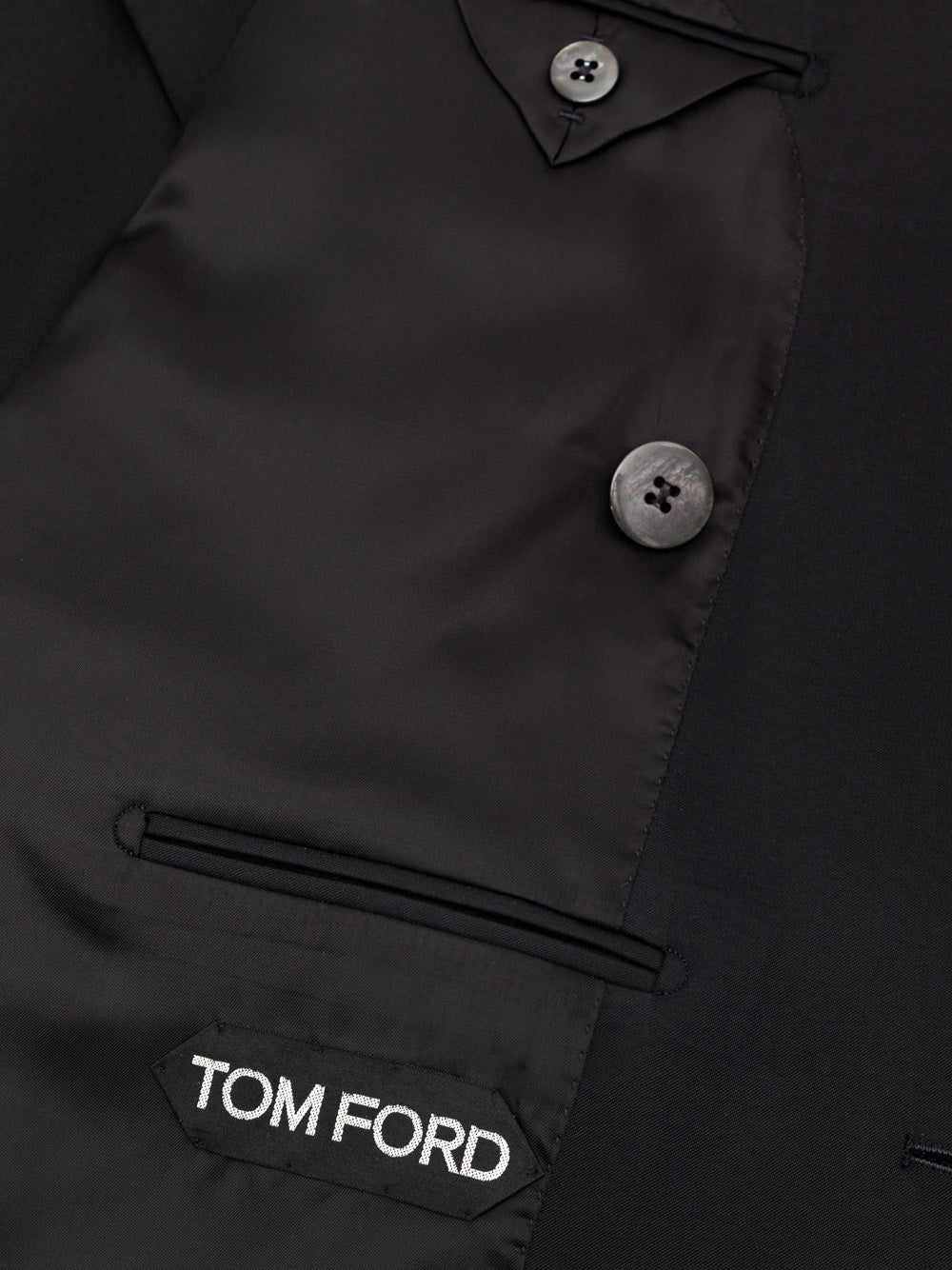Tom Ford Men's Black Double-Breasted Jacket – Six Button – Siebentaschen
